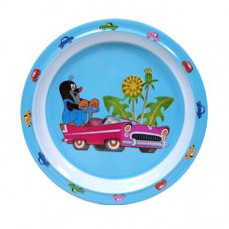 Plate The Little Mole and car, 21 cm