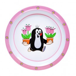 Plate with The Little Mole and tulips, 21 cm