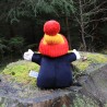 The Mole, hand puppet, bobble hat blue, 25 cm