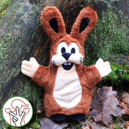 Hare, hand puppet, 37 cm