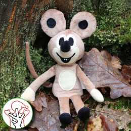 Mouse, hand puppet, 40 cm