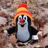 Mole, bobble hat, 15cm