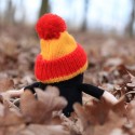 Mole, bobble hat, 12cm