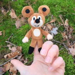 Mouse, hand puppet, 10 cm