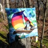 Pillow 30x30 sailboat